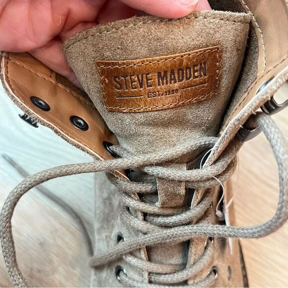 Steve Madden Packer Cap Toe Suede Chukka Boot In Dark Taupe size 11.5 - Picture 10 of 14